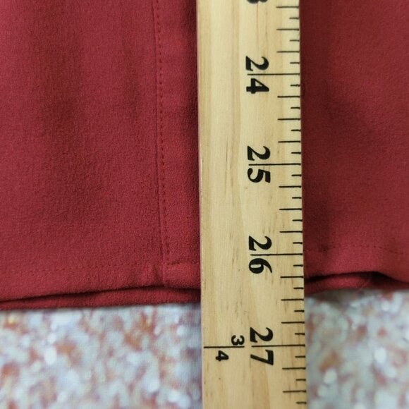 Diane Von Furstenberg Red Silk Ruffle Trim Blouse, Women's Small - Picture 7 of 9